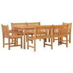 Set da Pranzo per Giardino 5 pz in Legno Massello di Teak