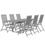 Set da Pranzo da Giardino 7 pz in Legno Massello di Acacia