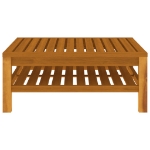 Set Divani da Giardino 12 pz con Cuscini Crema in Legno Acacia