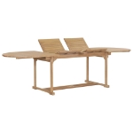 Set da Pranzo per Esterni 9 pz 180-280x100x75 cm Teak Massello