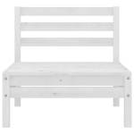 Set Divani da Giardino 4 pz Bianco in Legno Massello di Pino