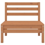 Set Divani da Giardino 3 pz Miele in Legno Massello di Pino