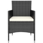 Set Mobili da Pranzo per Giardino 3 pz Polyrattan Nero
