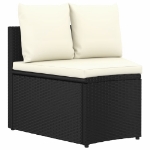 Set Divani da Giardino 5 pz con Cuscini in Polyrattan Nero