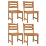 Set da Pranzo per Giardino 5 pz in Legno Massello di Teak