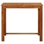 Set da Bar per Giardino 7 pz in Legno Massello di Acacia