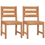 Set da Pranzo per Giardino 3 pz in Legno Massello di Teak