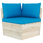 Set Divani da Giardino su Pallet 4 pz con Cuscini Legno Abete