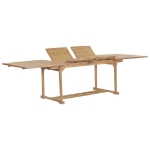 Set da Pranzo per Esterni 9 pz 180-280x100x75 cm Teak Massello