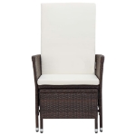 Set Divani da Giardino 2 pz con Cuscini in Polyrattan Marrone