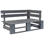 Set di Divani su Pallet 4 pz e Cuscini in Pino Impregnato Grigio