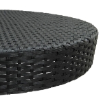 Set Bar da Giardino 5 pz con Cuscini Polyrattan Nero