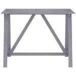 Set da Bar da Giardino 5 pz Grigio in Legno Massello di Acacia