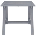 Set Pranzo da Giardino 5 pz in Legno Massello di Acacia Grigio
