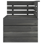 Set Divani da Giardino su Pallet 6 pz Legno Pino Grigio Scuro