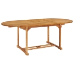 Set da Pranzo da Giardino 7 pz in Legno Massello di Teak