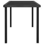 Set da Pranzo da Giardino 7 pz in Polyrattan Nero