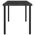 Set da Pranzo da Giardino 9 pz in Polyrattan Nero