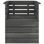 Set Divani da Giardino su Pallet 5 pz Legno Pino Grigio Scuro