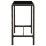 Set da Bar da Giardino 7 pz in Polyrattan Marrone