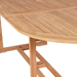 Set da Pranzo da Giardino 7pz Sedie Pieghevoli Massello di Teak