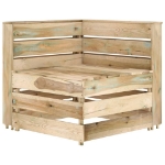 Set Divani da Giardino 3 pz in Legno di Pino Impregnato Verde