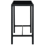 Set da Bar da Giardino 5 pz con Cuscini in Polyrattan Nero