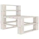 Set Divani da Giardino Pallet 6 pz con Cuscini Crema in Legno