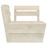 Set Divani da Giardino su Pallet 9 pz in Legno Abete Impregnato