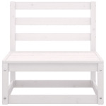 Set Divani da Giardino 3 pz Bianco in Legno Massello di Pino