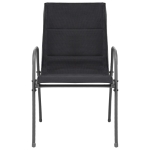 Set da Pranzo per Giardino 3 pz in Acciaio Nero