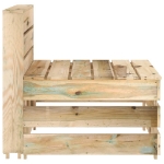 Set Divani da Giardino 3 pz in Legno di Pino Impregnato Verde