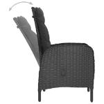 Set da Pranzo da Giardino 9 pz in Polyrattan e Vetro Nero