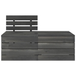 Set Divani da Giardino su Pallet 3 pz Legno Pino Grigio Scuro