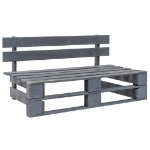 Set di Divani su Pallet 4 pz e Cuscini in Pino Impregnato Grigio