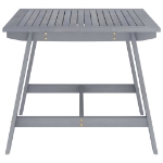 Set Pranzo da Giardino 5 pz in Legno Massello di Acacia Grigio