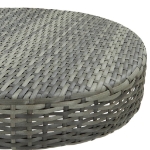 Set Bar da Giardino 3 pz in Polyrattan Grigio