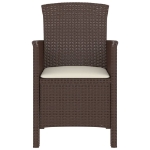 Set Divani da Giardino 3 pz con Cuscini in Rattan PP Marrone