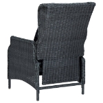 Set Pranzo da Giardino 7pz con Cuscini Polyrattan Grigio Scuro