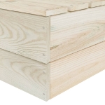 Set Divani da Giardino su Pallet 3 pz in Legno Abete Impregnato