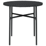 Set Mobili da Pranzo per Giardino 3 pz Polyrattan Nero