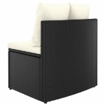 Set Divani da Giardino 7 pz con Cuscini in Polyrattan Nero