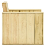 Set Salotto da Giardino 4 pz Legno Massello di Pino Impregnato