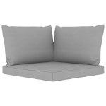 Set Divani da Giardino 9 pz con Cuscini Grigi