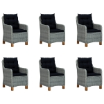 Set Mobili da Pranzo per Giardino 7 pz Grigio Chiaro