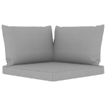 Set Divani da Giardino 6 pz con Cuscini Grigi