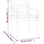 Set da Pranzo Giardino 7pz con Cuscini Legno Massello di Teak