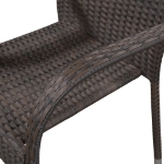 Set da Pranzo da Giardino 7 pz Marrone in Polyrattan