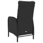 Set da Pranzo da Giardino 9 pz in Polyrattan e Vetro Nero