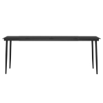 Set da Pranzo per Giardino 9 pz con Cuscini Neri